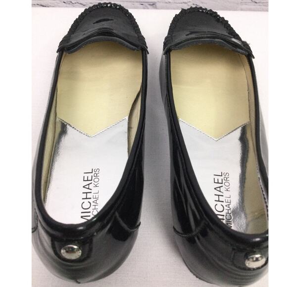 Michael Michael Kors Round Toe Preppy Patent Leather Minimalist Penny Loafer 10 - Picture 8 of 10